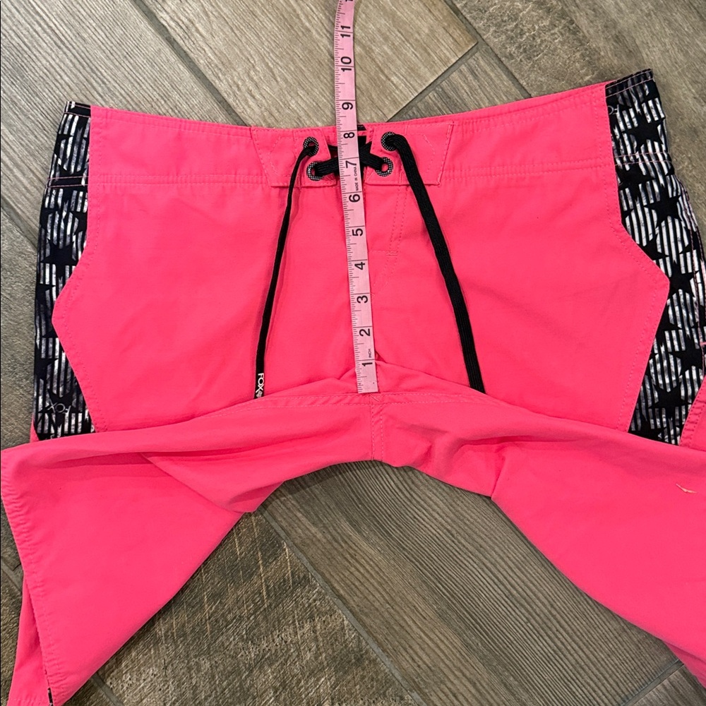 Fox Secret Ride Boardie Swim Trunks Board Shorts Pink Black Size 7 Y2K Surf - Picture 6 of 13